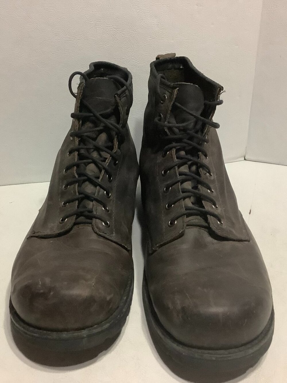 The Brookland Boot Co Roughlands Boots Leather Brown Gumlite Soles Size 11 USA
